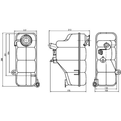 Mahle Ausgleichsbehälter, Kühlmittel BEHR CRT 123 000S