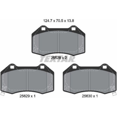 2552803 Bremsbelagsatz, Scheibenbremse Q+
