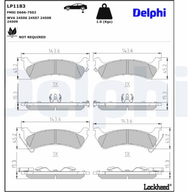 LP1183 Bremsbelagsatz, Scheibenbremse