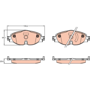 GDB2143 Bremsbelagsatz, Scheibenbremse