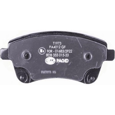 Hella Pagid | Bremsbelagsatz, Scheibenbremse | 8DB 355 015-331