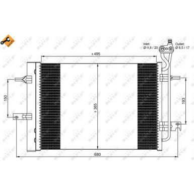 350034 Kondensator, Klimaanlage EASY FIT