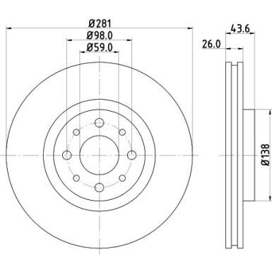 Hella | Bremsscheibe | 8DD 355 107-831