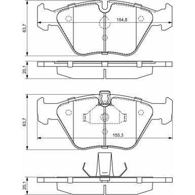 0 986 424 485 Bremsbelagsatz, Scheibenbremse