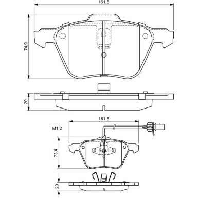 0 986 424 777 Bremsbelagsatz, Scheibenbremse