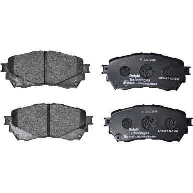 Delphi | Bremsbelagsatz, Scheibenbremse | LP2487 Delphi | Bremsbelagsatz, Scheibenbremse | LP2487
