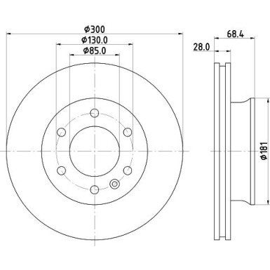 Hella | Bremsscheibe | 8DD 355 129-281