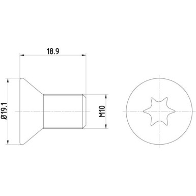 Hella Pagid | Schraube, Bremsscheibe | 8DZ 355 209-101