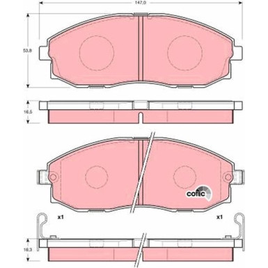 GDB3201 Bremsbelagsatz, Scheibenbremse COTEC