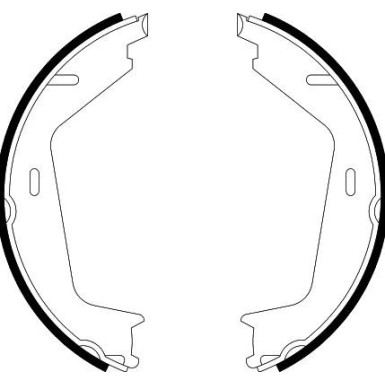Hella | Bremsbackensatz, Feststellbremse | 8DA 355 051-161