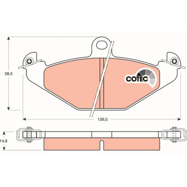 GDB1041 Bremsbelagsatz, Scheibenbremse COTEC