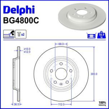 Delphi Bremsscheibe BG4800C