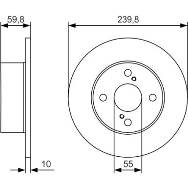 BOSCH | Bremsscheibe | 0 986 479 T96
