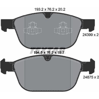 Textar Bremsbelagsatz, Scheibenbremse Q+ 2439901