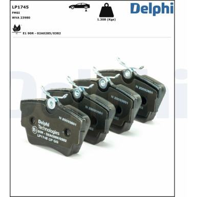 LP1745 Bremsbelagsatz, Scheibenbremse