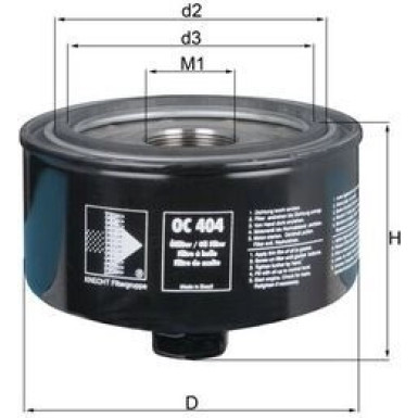 OC 404 Ölfilter OC 404 Ölfilter