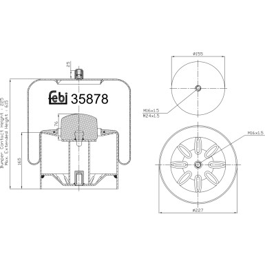 FEBI BILSTEIN 35878 Federbalg, Luftfederung