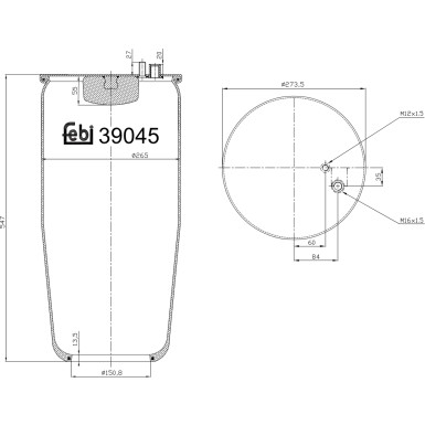 FEBI BILSTEIN 39045 Federbalg, Luftfederung