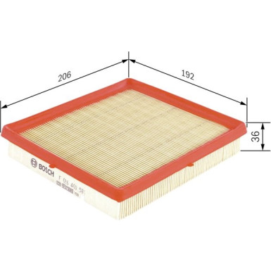 BOSCH F 026 400 581 Luftfilter