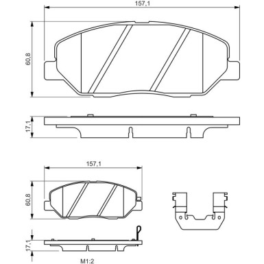 0 986 494 631 Bremsbelagsatz, Scheibenbremse