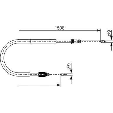 1 987 477 890 Seilzug, Feststellbremse 1 987 477 890 Seilzug, Feststellbremse