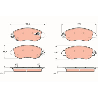TRW Bremsbelagsatz, Scheibenbremse COTEC GDB1424
