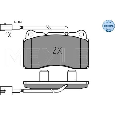 Meyle Bremsbelagsatz, Scheibenbremse MEYLE-ORIGINAL: True to OE 025 237 5716