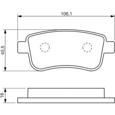 BOSCH Bremsbelagsatz, Scheibenbremse 0 986 494 452