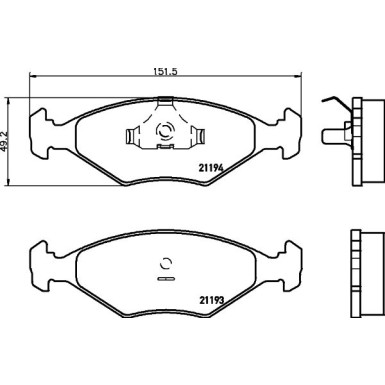 8DB 355 007-441 Bremsbelagsatz, Scheibenbremse