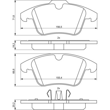BOSCH Bremsbelagsatz, Scheibenbremse 0 986 494 246