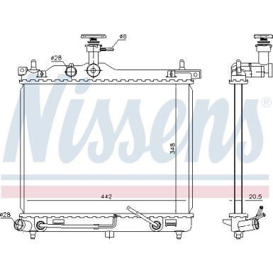 Nissens | Kühler, Motorkühlung | 67098
