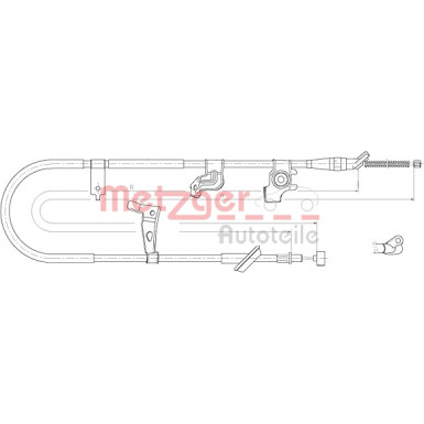 Metzger | Seilzug, Feststellbremse | 17.5061