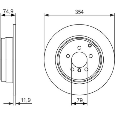 BOSCH | Bremsscheibe | 0 986 479 612