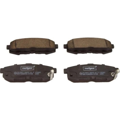 Maxgear | Bremsbelagsatz, Scheibenbremse | 19-2977