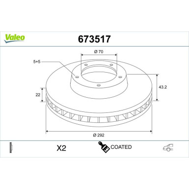 Valeo | Bremsscheibe | 673517