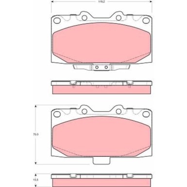 GDB3307 Bremsbelagsatz, Scheibenbremse