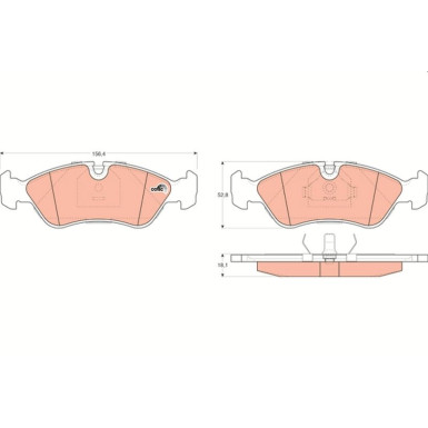 TRW Bremsbelagsatz, Scheibenbremse COTEC GDB951