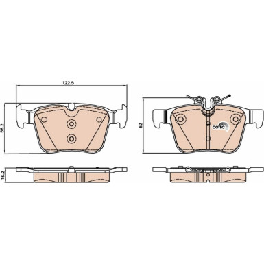 GDB2071 Bremsbelagsatz, Scheibenbremse COTEC