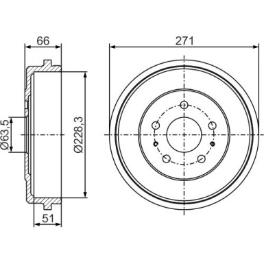 BOSCH | Bremstrommel | 0 986 477 291