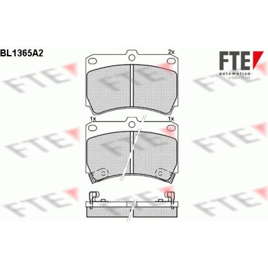 FTE | Bremsbelagsatz, Scheibenbremse | 9010143