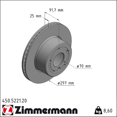 Zimmermann Bremsscheibe Coat Z 450.5221.20