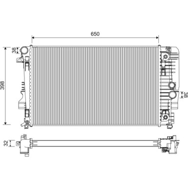 Valeo | Kühler, Motorkühlung | 701222