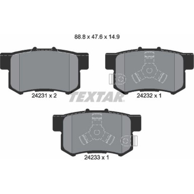 2423101 Bremsbelagsatz, Scheibenbremse