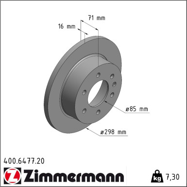 Zimmermann Bremsscheibe Coat Z 400.6477.20