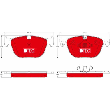 GDB1726DTE Bremsbelagsatz, Scheibenbremse DTEC COTEC