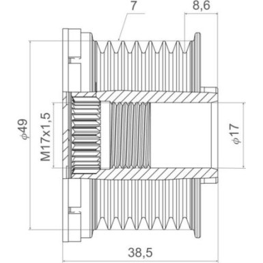 Valeo | Generatorfreilauf | 588453