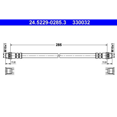 ATE | Bremsschlauch | 24.5229-0285.3