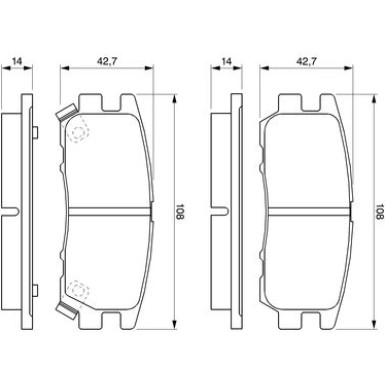 0 986 461 768 Bremsbelagsatz, Scheibenbremse