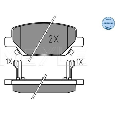 Meyle Bremsbelagsatz, Scheibenbremse MEYLE-ORIGINAL: True to OE 025 224 4918