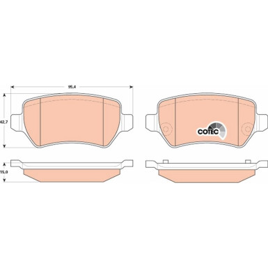 GDB1831 Bremsbelagsatz, Scheibenbremse COTEC